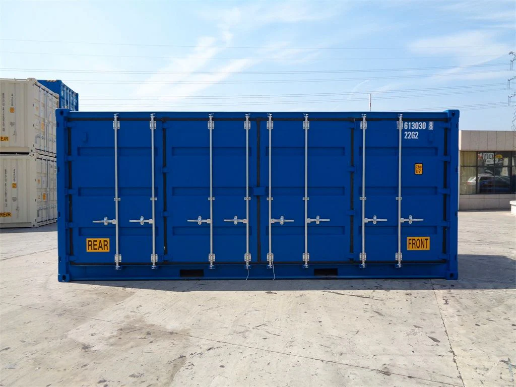 Contentor marítimo de 20 pés com porta dupla (lateral aberta)