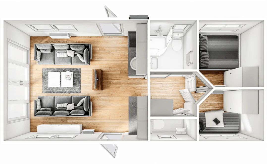 Casa móvel Malta Haus com 2 quartos e terraço no último piso. - Image 20